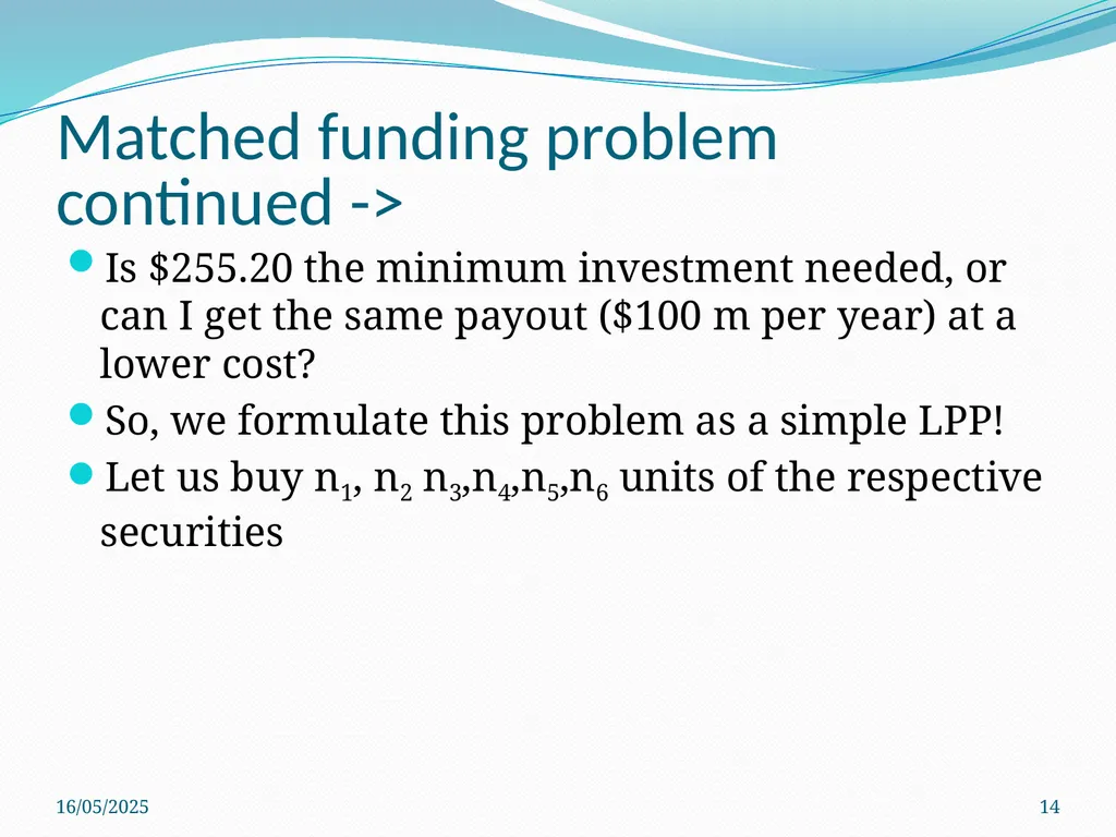 Mathematical Modelling in Finance -Puneet Prakash, - slide 14 of 18