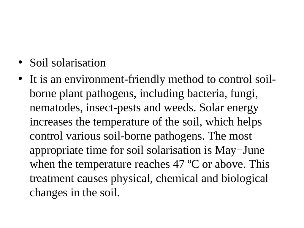 PRE –PLANTING TREATMENTS ( DAY 25) Soil treatment - slide 3 of 7