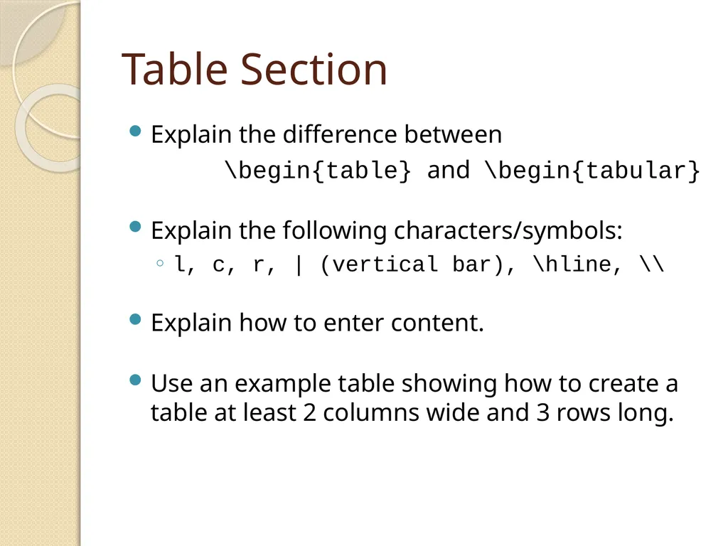 LaTeX Tutorial What is LaTeX? TeX is a typesetting - slide 14 of 21
