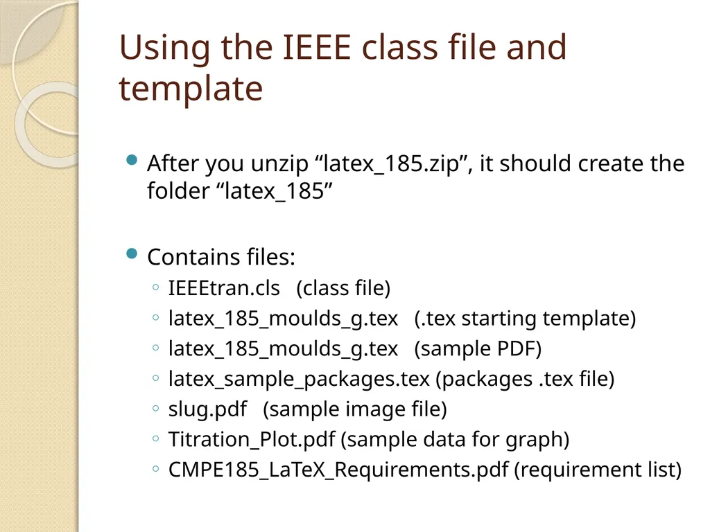 LaTeX Tutorial What is LaTeX? TeX is a typesetting - slide 6 of 21
