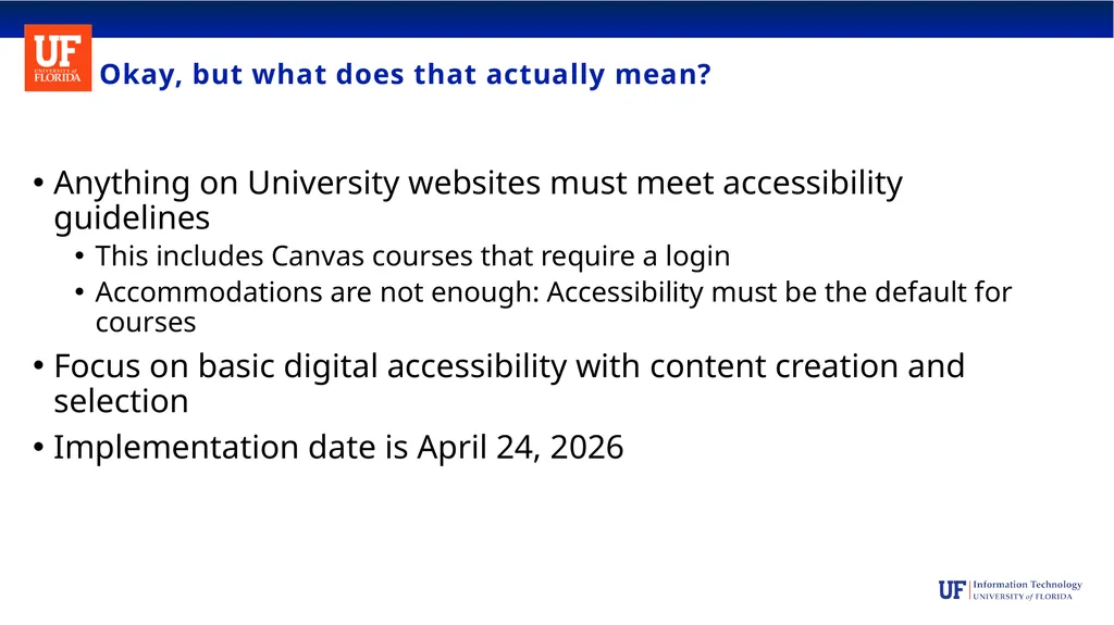 Taking Steps to Title II: A Digital Accessibility - slide 6 of 19