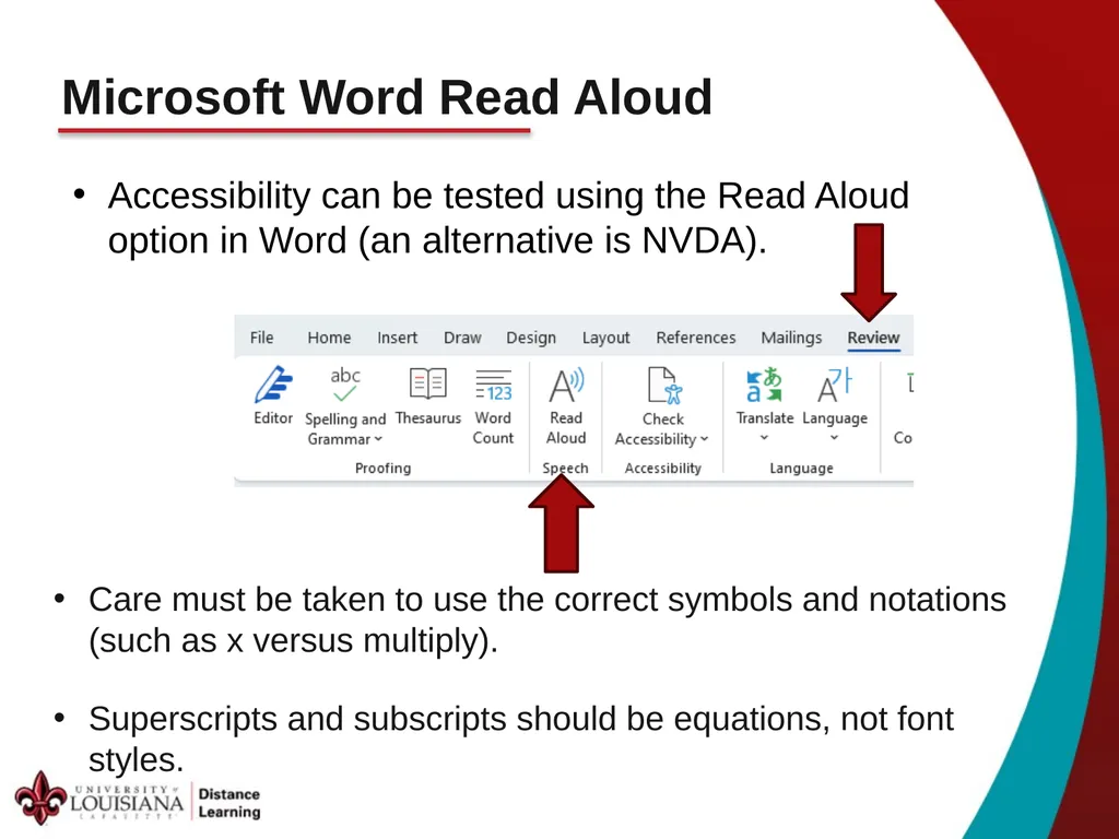 Accessible by Design ADA in STEM & Equations - slide 8 of 15
