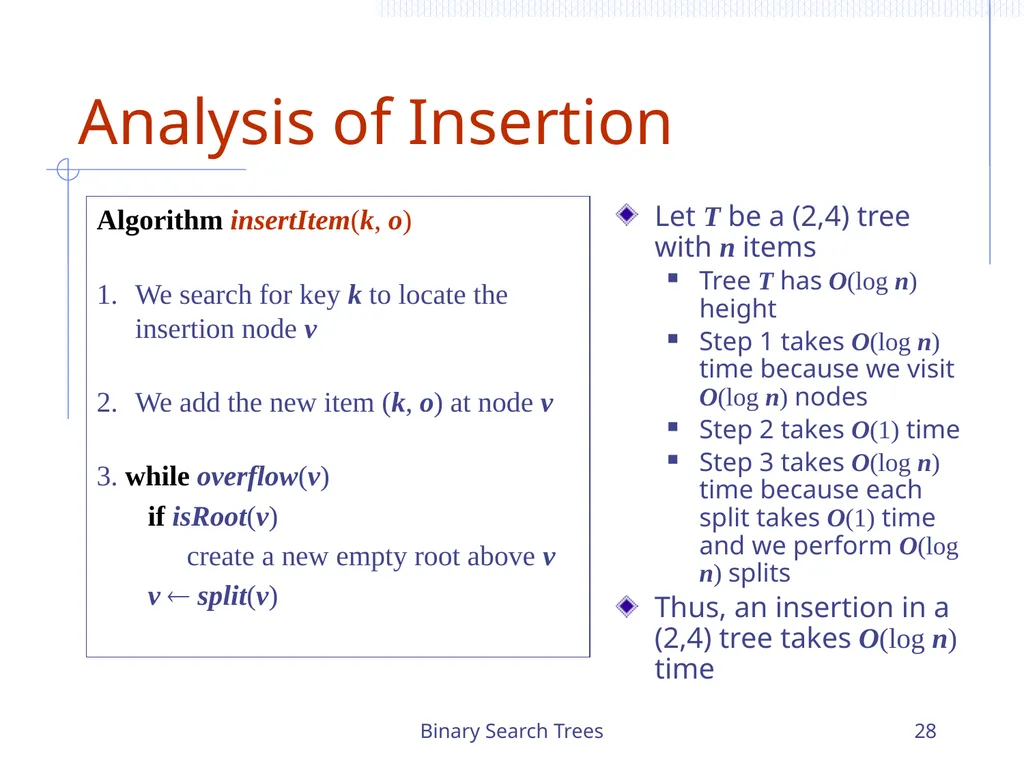 Binary Search Trees 1 Chapter 3 Search Trees 6 9 - slide 28 of 46