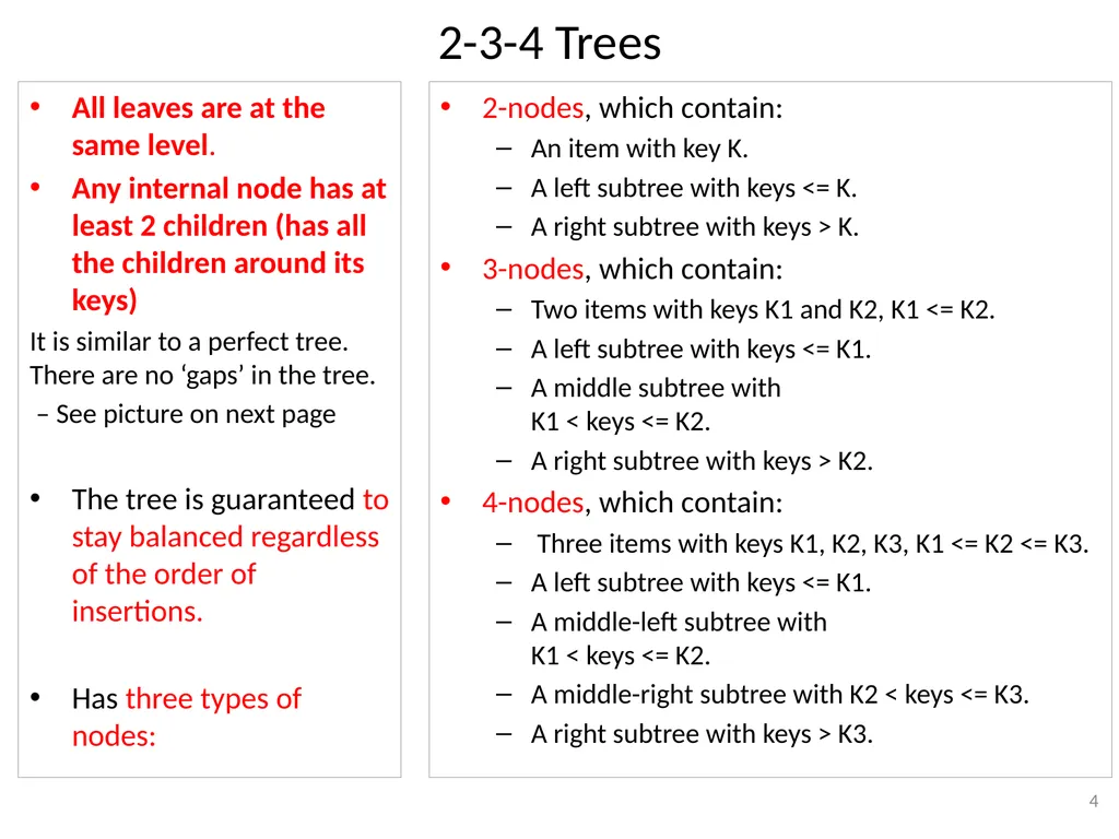2-3-4 Trees (BST) CSE 3318 – Algorithms and Data - slide 4 of 55