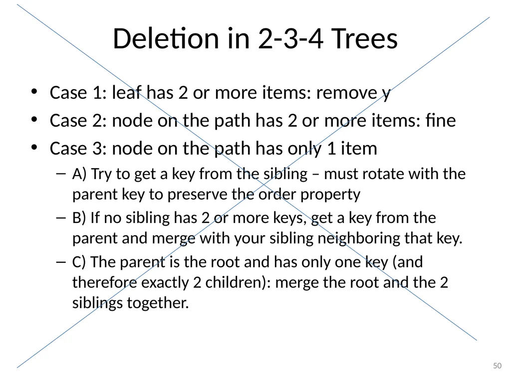 2-3-4 Trees (BST) CSE 3318 – Algorithms and Data - slide 50 of 55