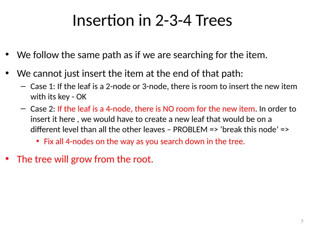 2-3-4 Trees (BST) CSE 3318 – Algorithms and Data - slide 7 of 55
