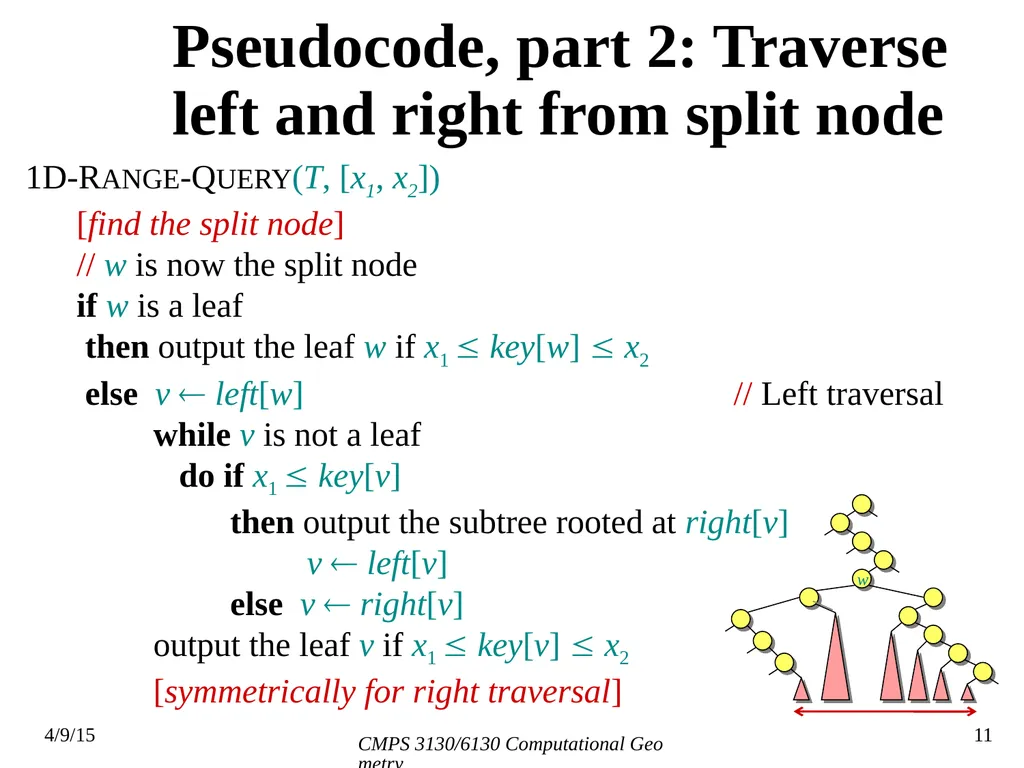 CMPS 3130/6130 Computational Geometry Spring 2015 - slide 11 of 23