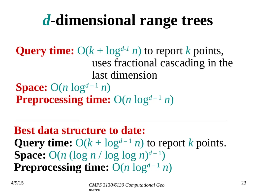 CMPS 3130/6130 Computational Geometry Spring 2015 - slide 23 of 23