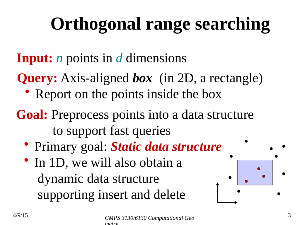 CMPS 3130/6130 Computational Geometry Spring 2015 - slide 3 of 23