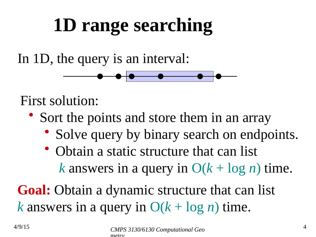 CMPS 3130/6130 Computational Geometry Spring 2015 - slide 4 of 23