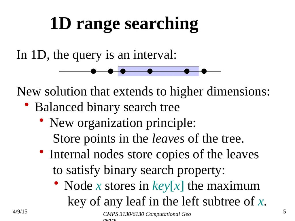CMPS 3130/6130 Computational Geometry Spring 2015 - slide 5 of 23