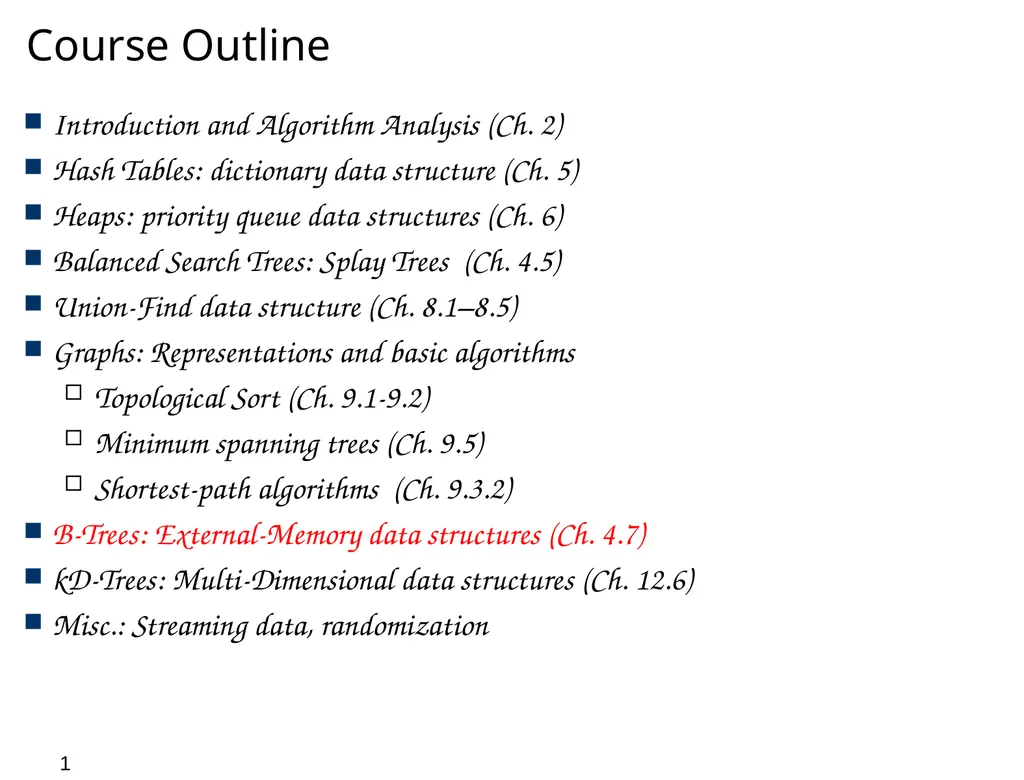 0 Course Outline Introduction and Algorithm - slide 1 of 29