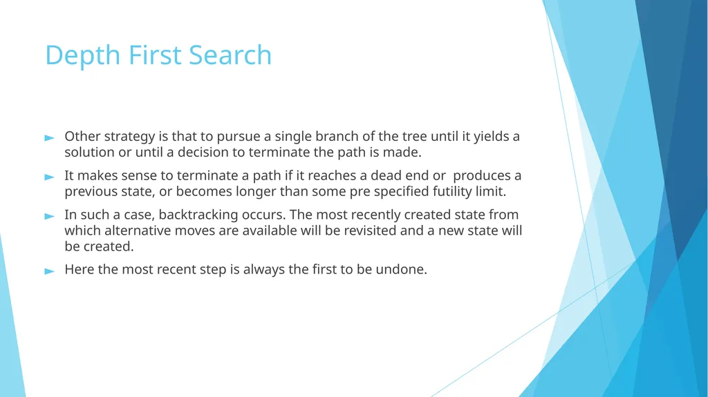 State Space Search: Depth First Search Piyali - slide 2 of 19