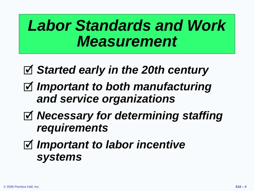 Outline Labor Standards And Work Measurement - slide 4 of 37