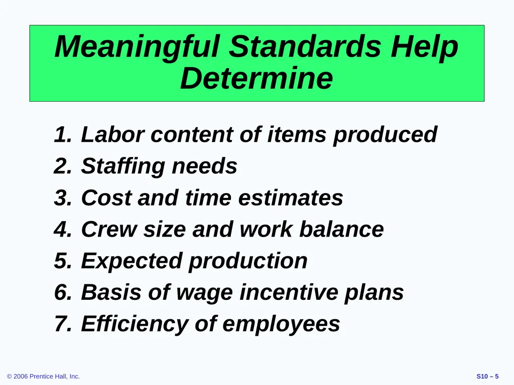 Outline Labor Standards And Work Measurement - slide 5 of 37