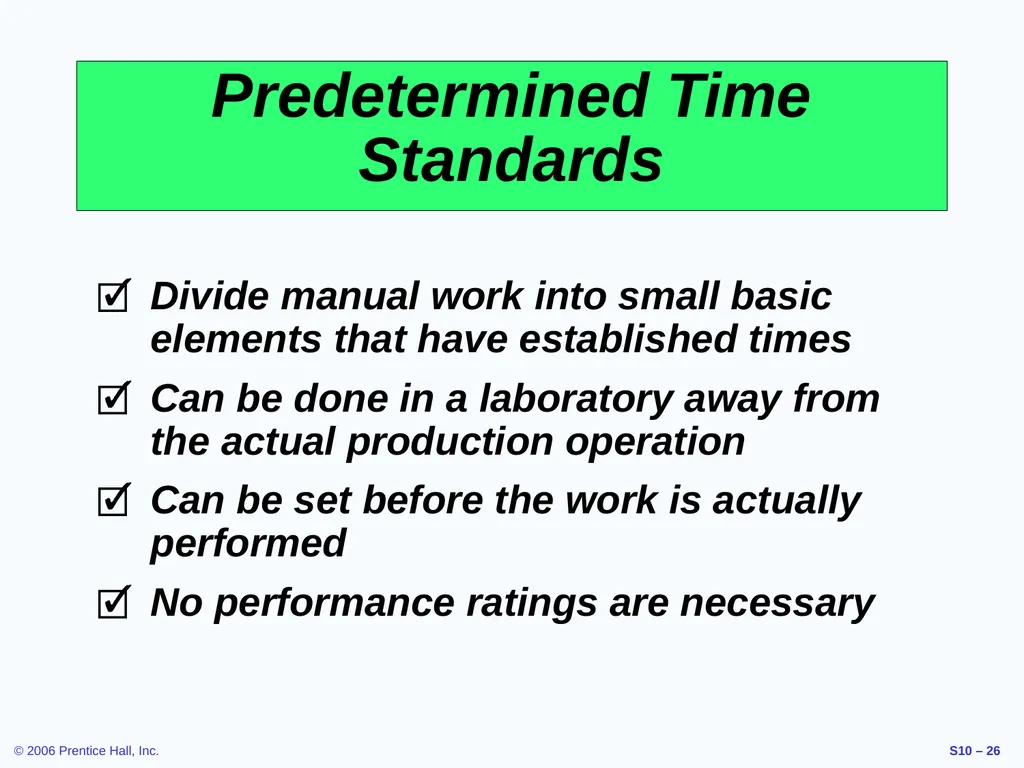 Outline Labor Standards And Work Measurement - slide 26 of 37