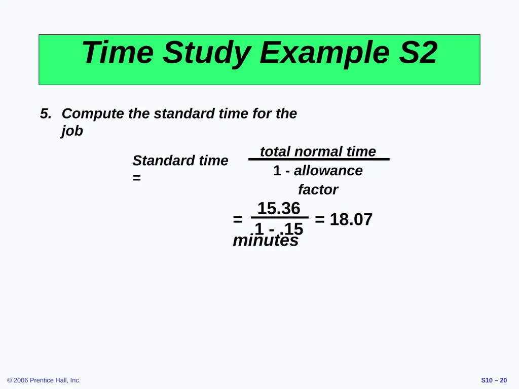 Outline Labor Standards And Work Measurement - slide 20 of 37