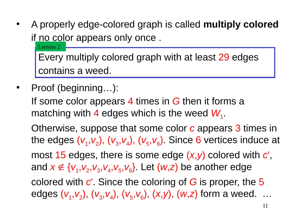 1 Rainbow Decompositions Raphael Yuster University - slide 11 of 19