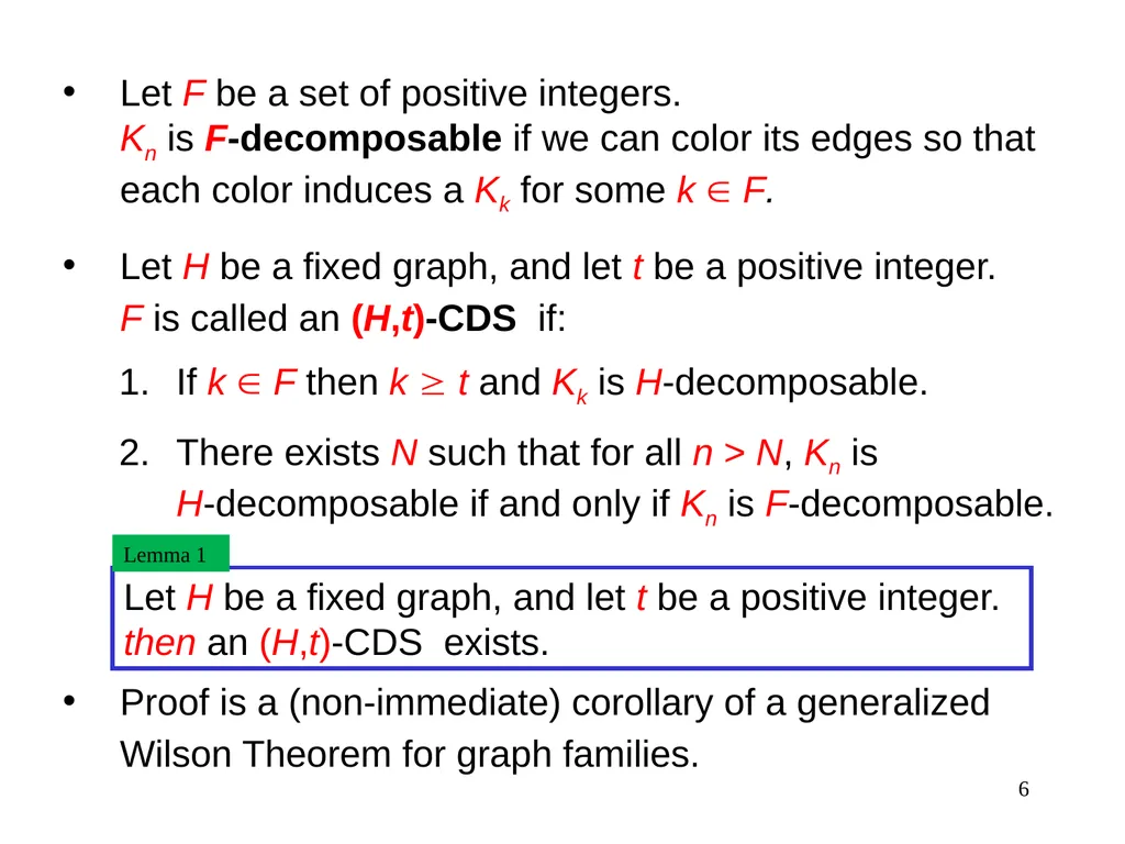 1 Rainbow Decompositions Raphael Yuster University - slide 6 of 19
