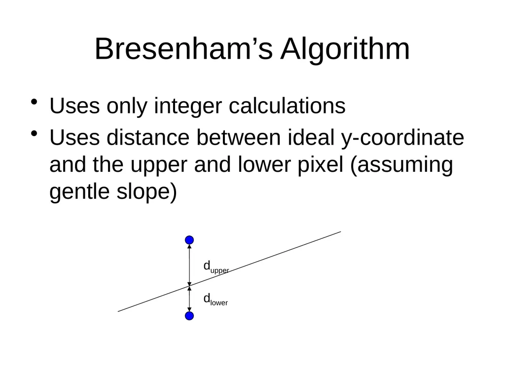 Line Drawing Algorithms CS 602 How does computer - slide 7 of 11
