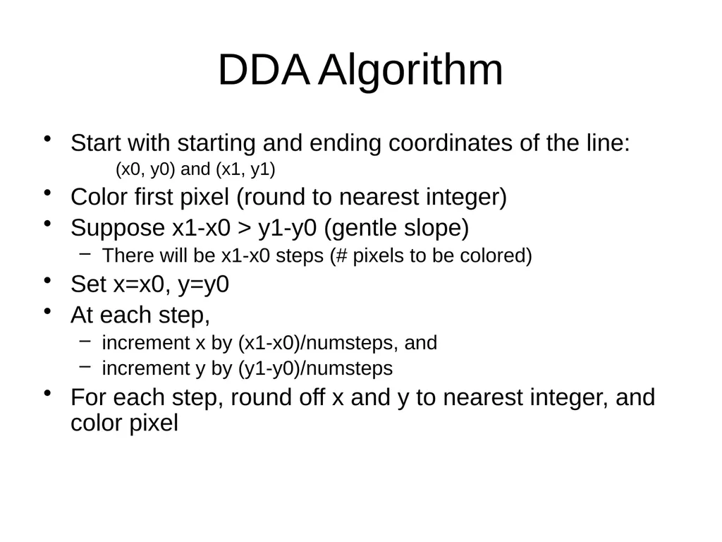 Line Drawing Algorithms CS 602 How does computer - slide 3 of 11