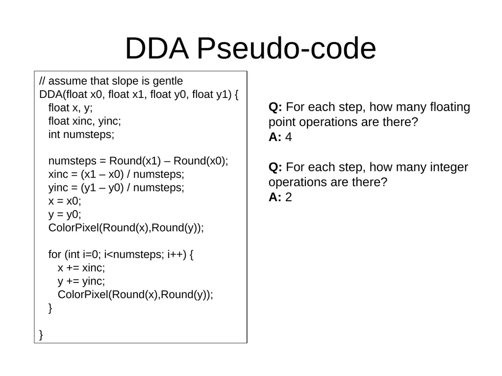 Line Drawing Algorithms CS 602 How does computer - slide 4 of 11