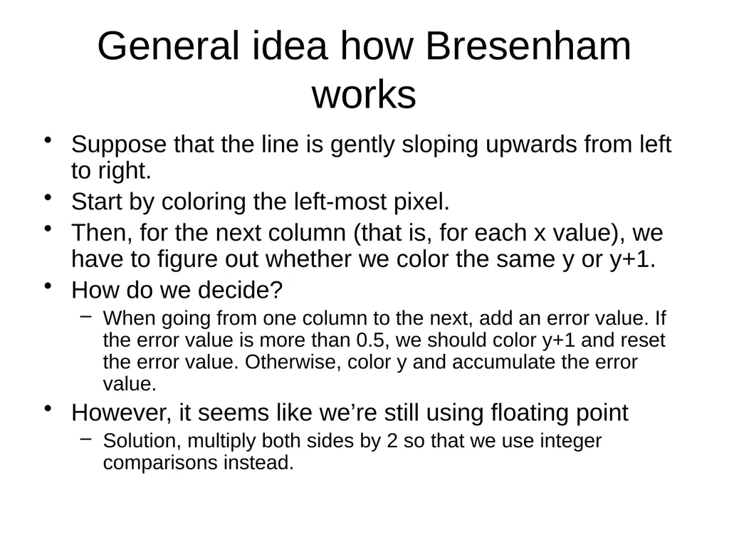 Line Drawing Algorithms CS 602 How does computer - slide 8 of 11