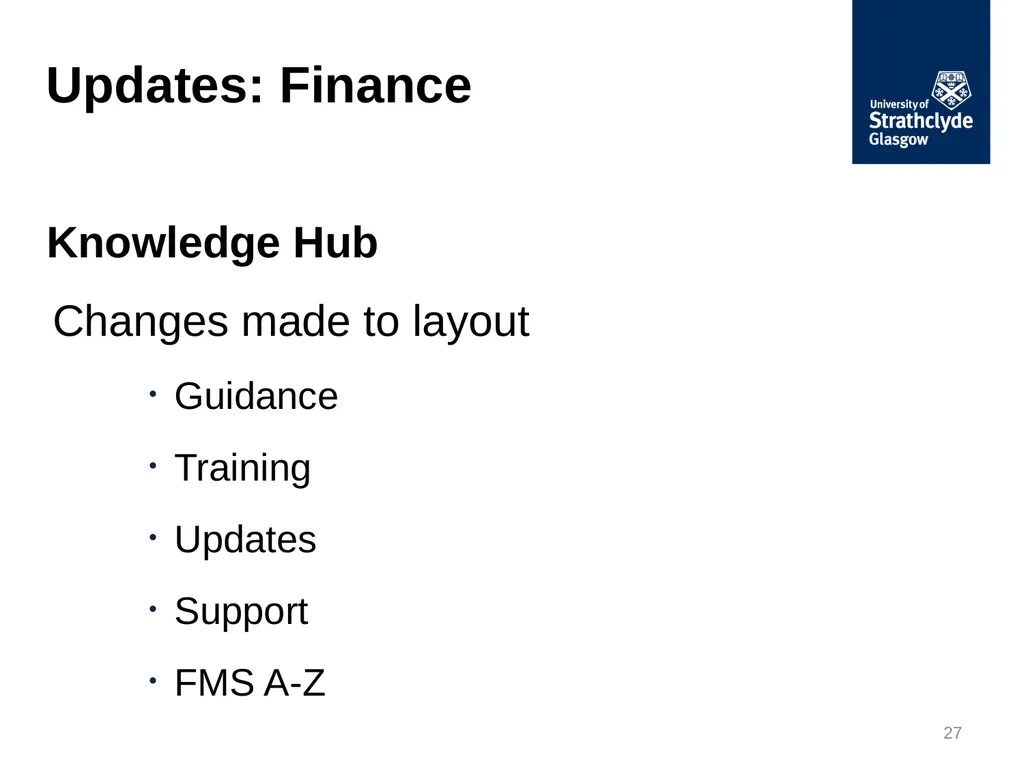 Finance Forum May 2018 Updates: Procurement - slide 27 of 34