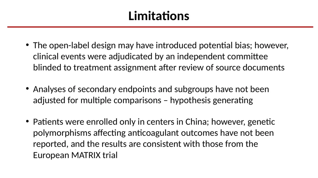 Bivalirudin Plus a High-dose Infusion Versus - slide 18 of 20