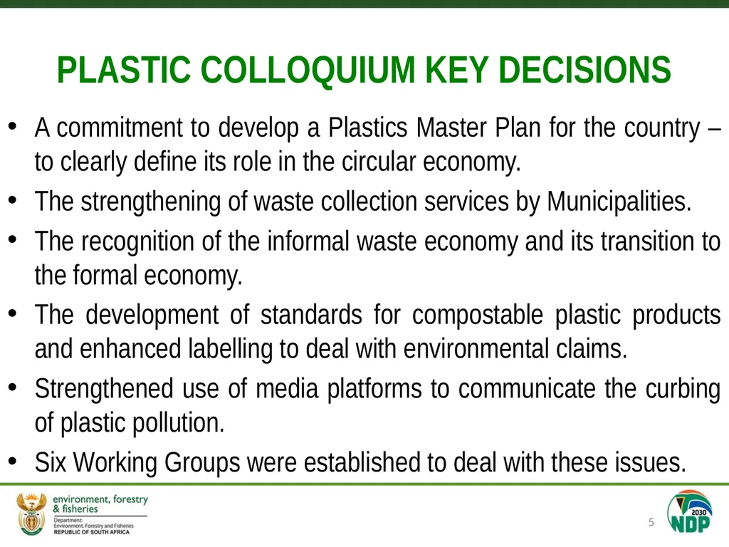 Single use plastics and Extended Producer - slide 5 of 15