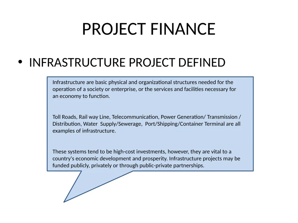 INFRASTRUCTURE PROJECT FINANCE CREDIT - slide 2 of 47
