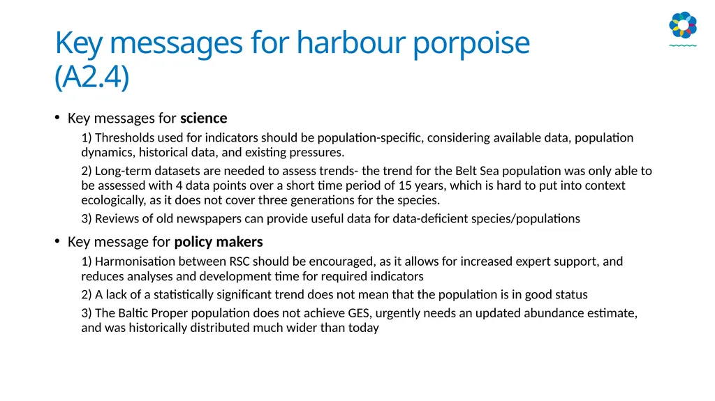 HELCOM biodiversity, litter, underwater noise and - slide 12 of 22