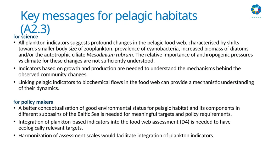 HELCOM biodiversity, litter, underwater noise and - slide 10 of 22