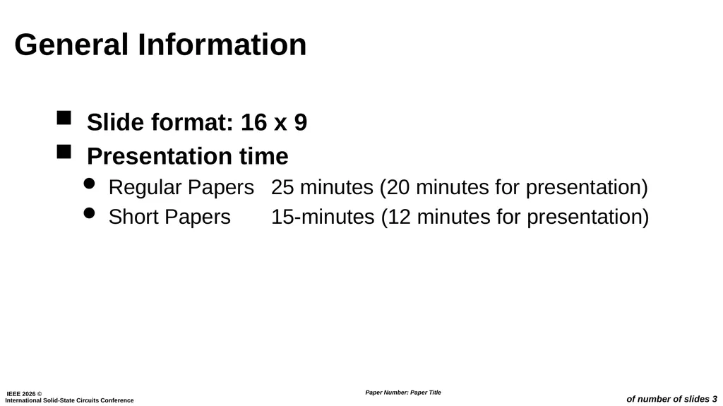 ISSCC 2026 Regular Presentations (Template & - slide 3 of 14