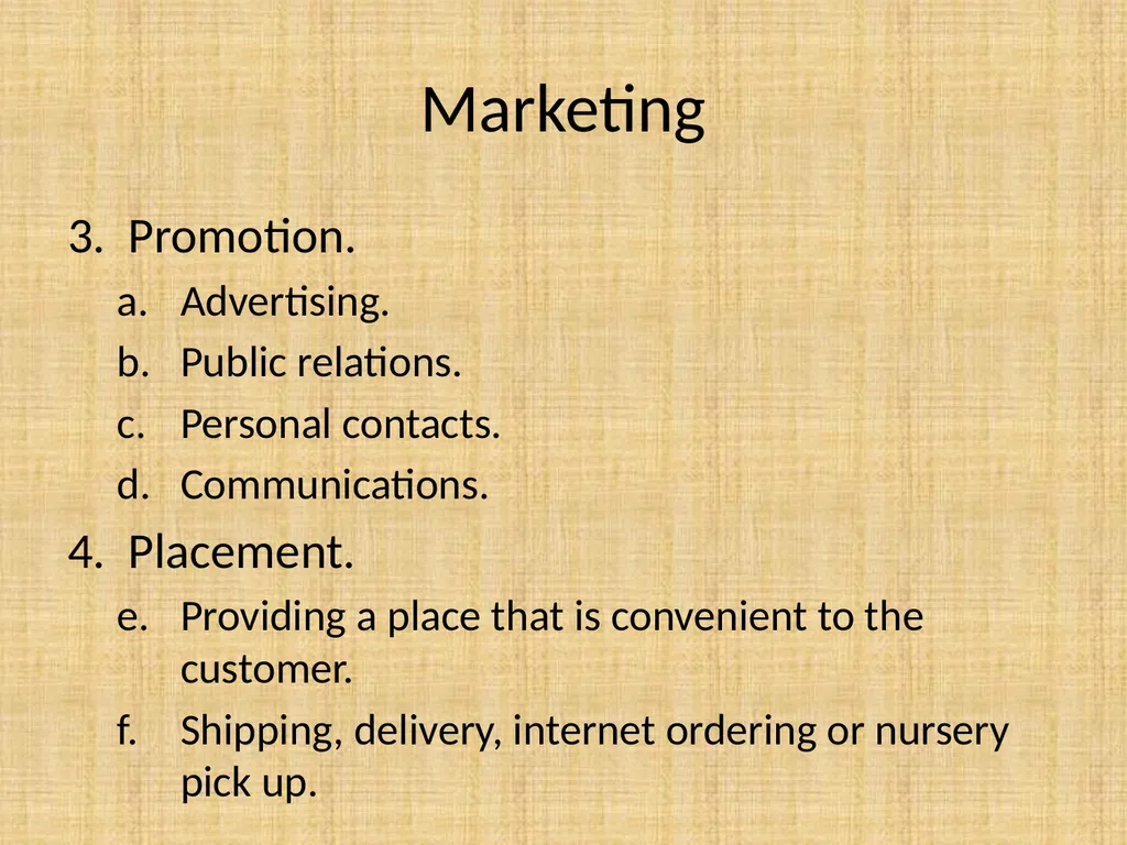Understand nursery management Understand nursery - slide 26 of 26