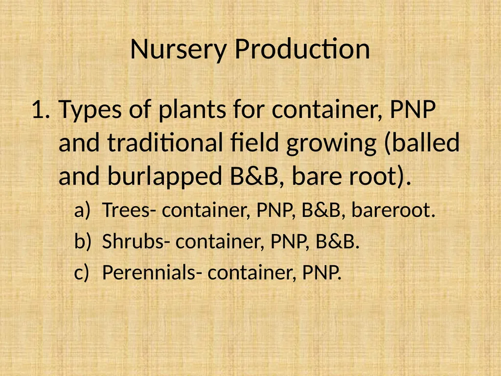 Understand nursery management Understand nursery - slide 2 of 26