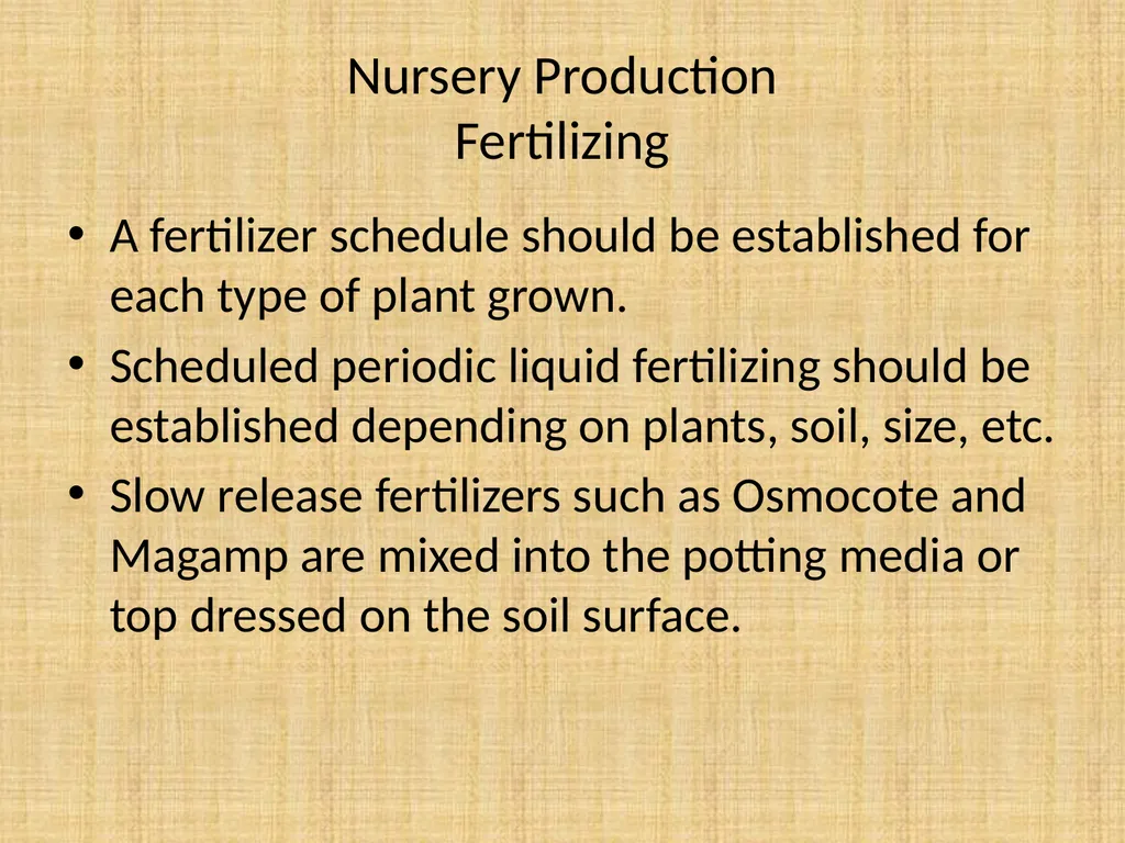 Understand nursery management Understand nursery - slide 21 of 26