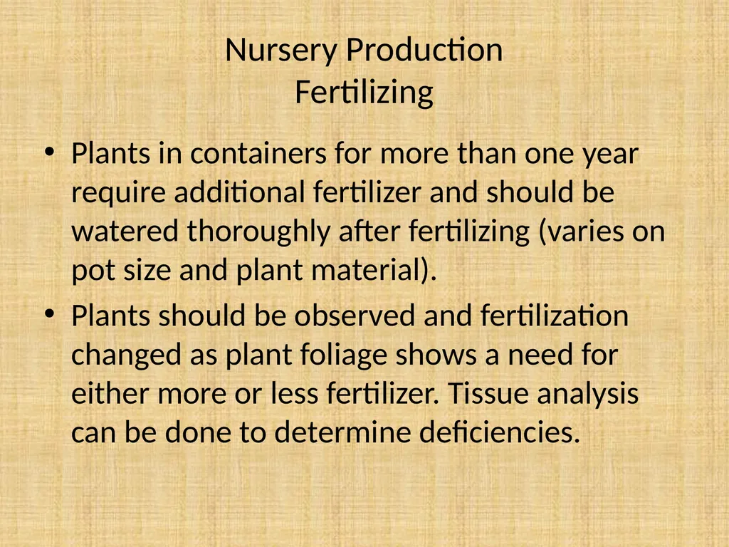 Understand nursery management Understand nursery - slide 22 of 26