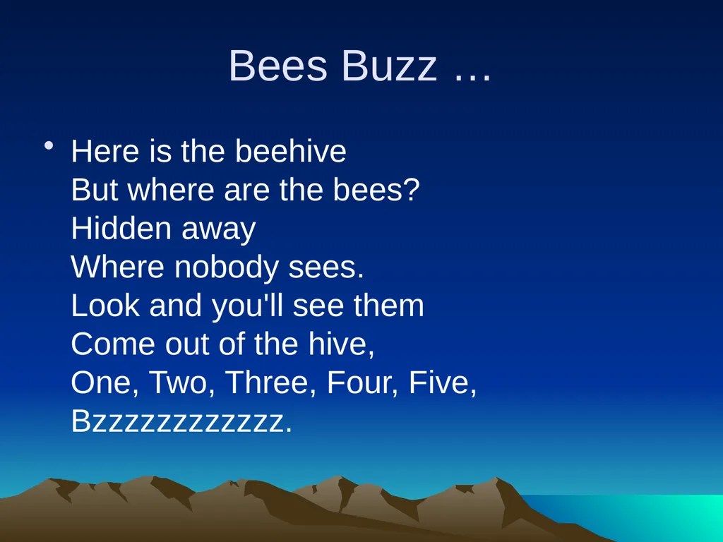 Nursery rhymes and poems Maths and counting. Five - slide 19 of 49