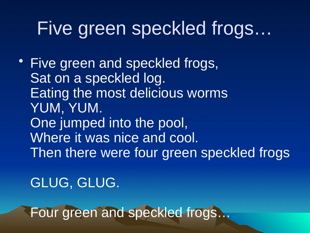Nursery rhymes and poems Maths and counting. Five - slide 4 of 49