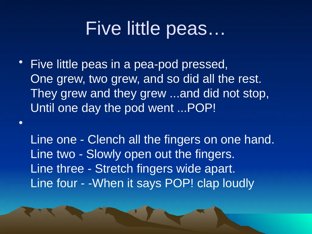 Nursery rhymes and poems Maths and counting. Five - slide 15 of 49