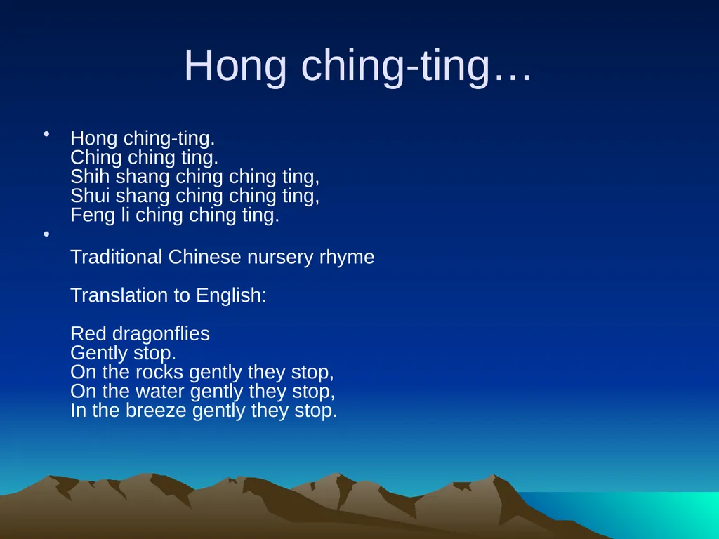 Nursery rhymes and poems Maths and counting. Five - slide 32 of 49