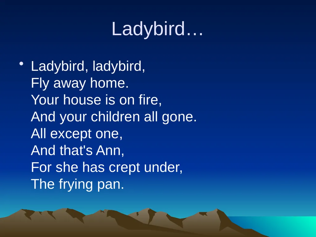Nursery rhymes and poems Maths and counting. Five - slide 34 of 49