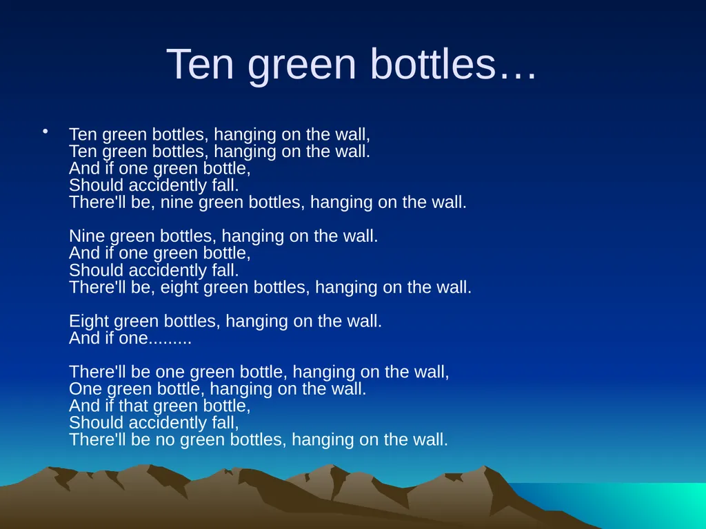 Nursery rhymes and poems Maths and counting. Five - slide 9 of 49