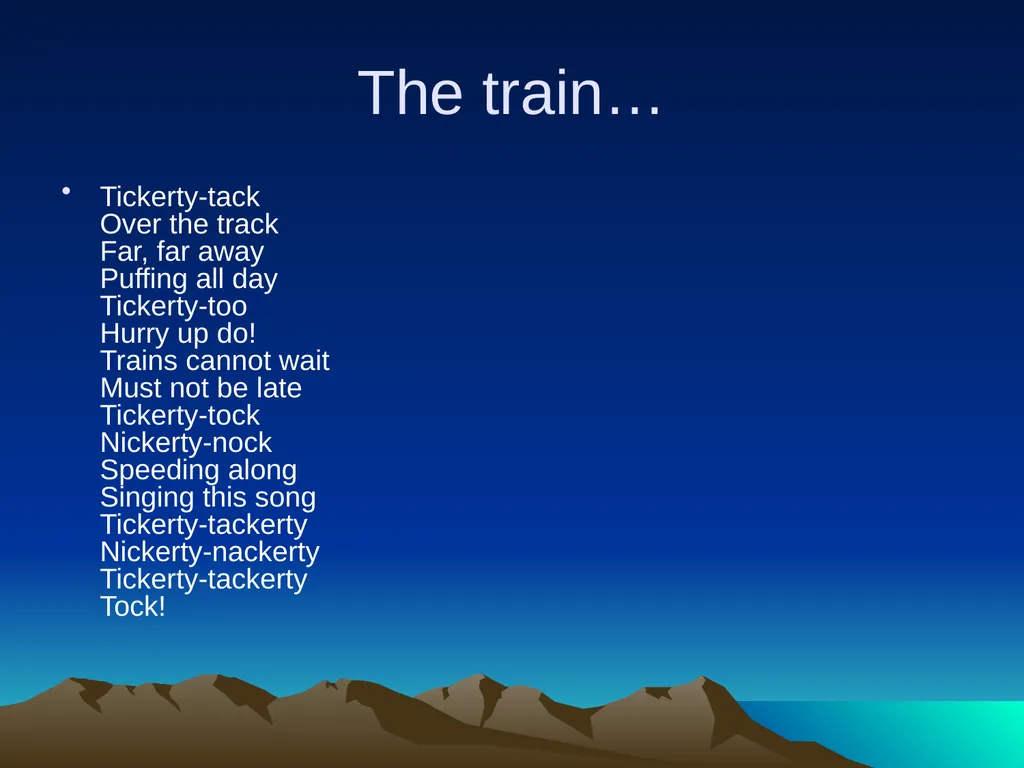 Nursery rhymes and poems Maths and counting. Five - slide 47 of 49