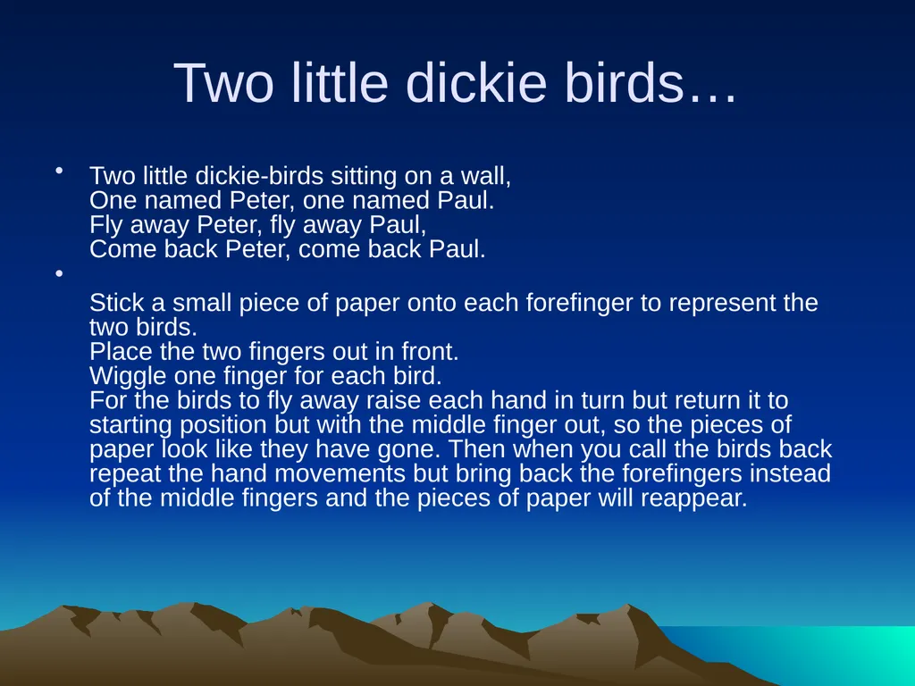Nursery rhymes and poems Maths and counting. Five - slide 28 of 49