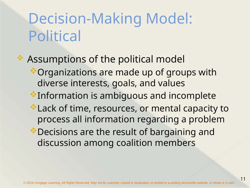 Chapter 9 Managerial Decision Making Types of - slide 11 of 19