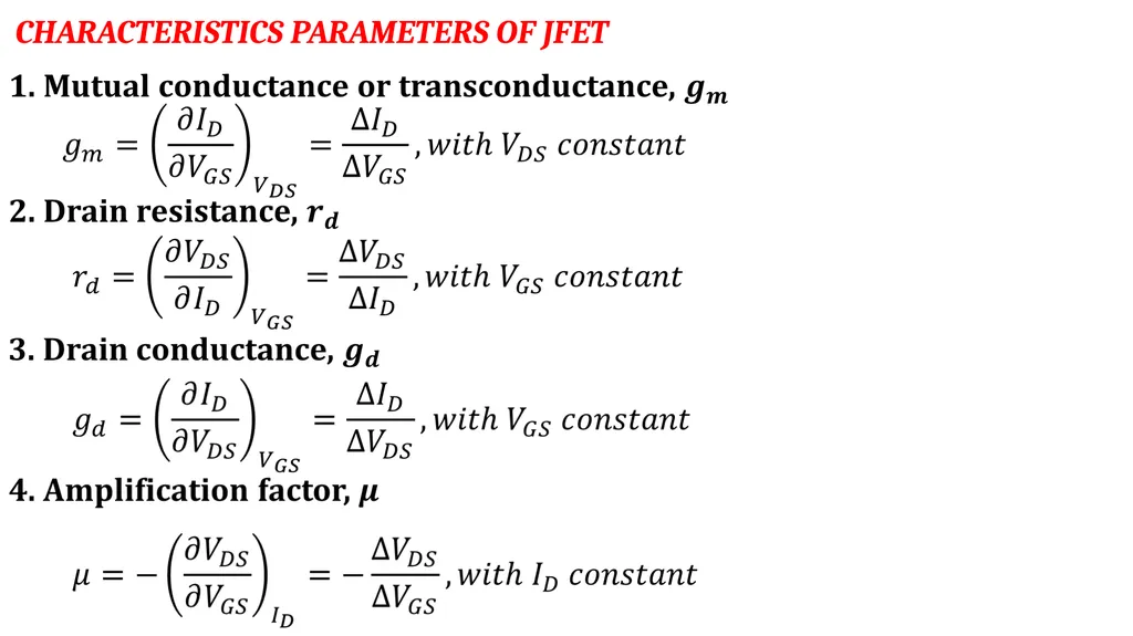 Unit – 6 Field Effect Transistor (FET) And MOSFET - slide 5 of 9