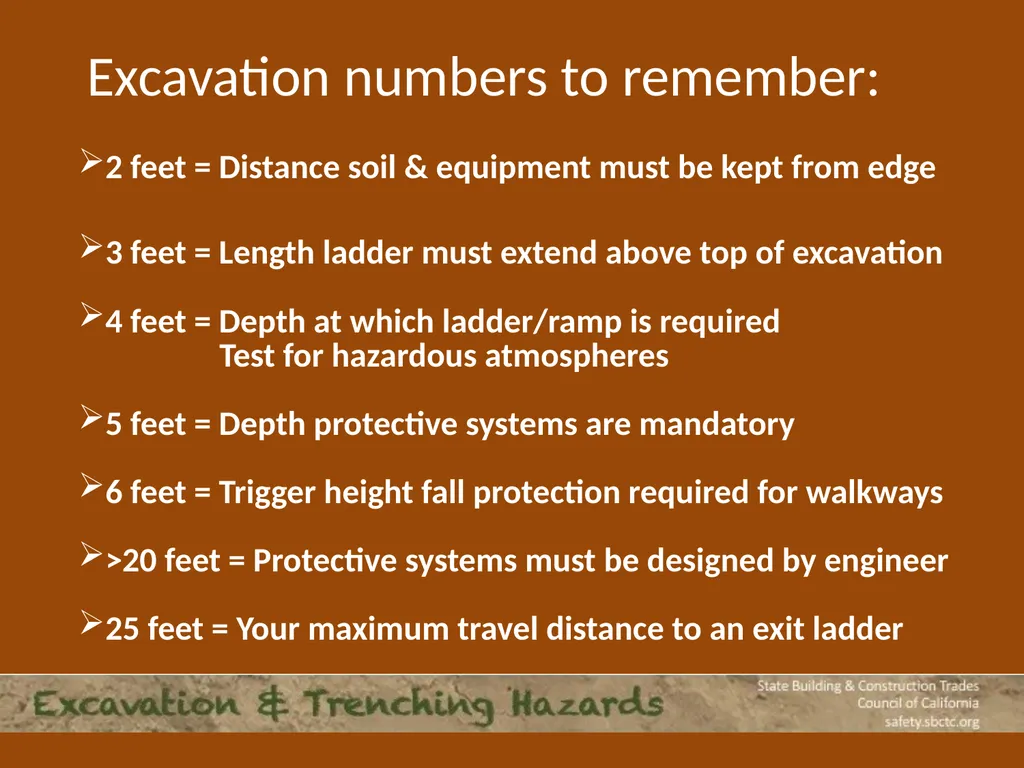 CPWR Infographic Excavation numbers to remember: 2 - slide 2 of 16
