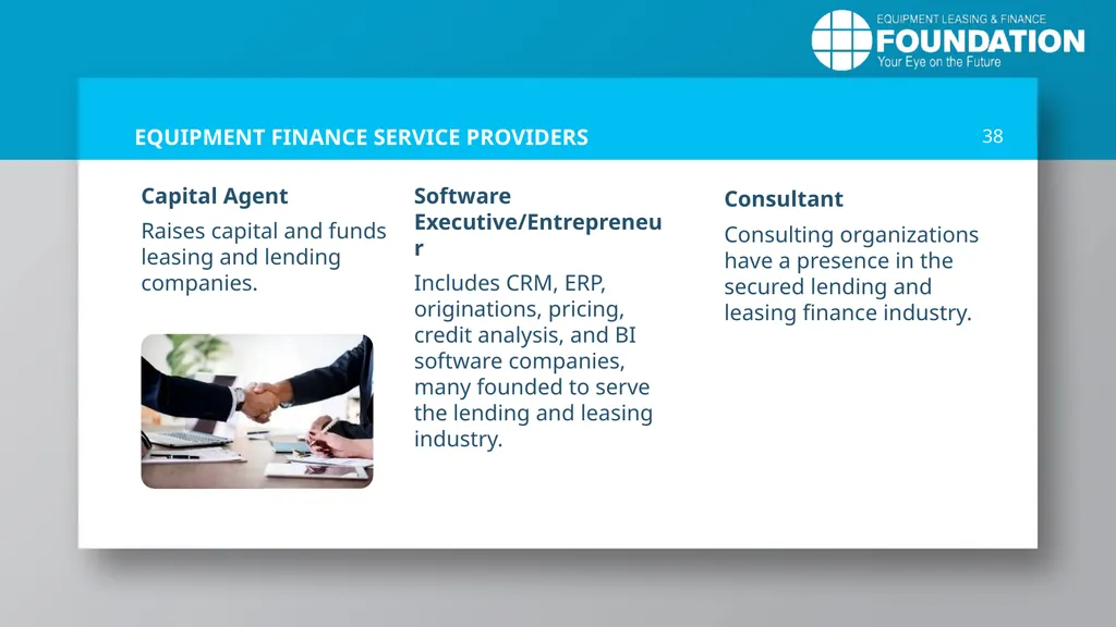 EQUIPMENT LEASING & FINANCE: A Dynamic, Global - slide 38 of 43